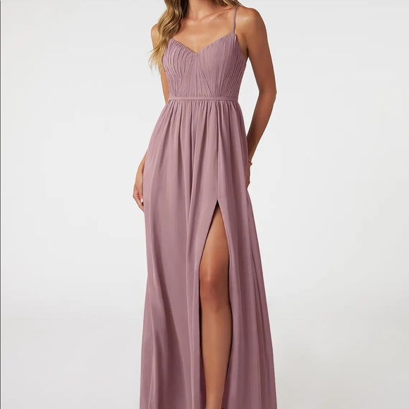 Azazie Zuma Dusty Rose Bridesmaids Dress - Picture 3 of 4